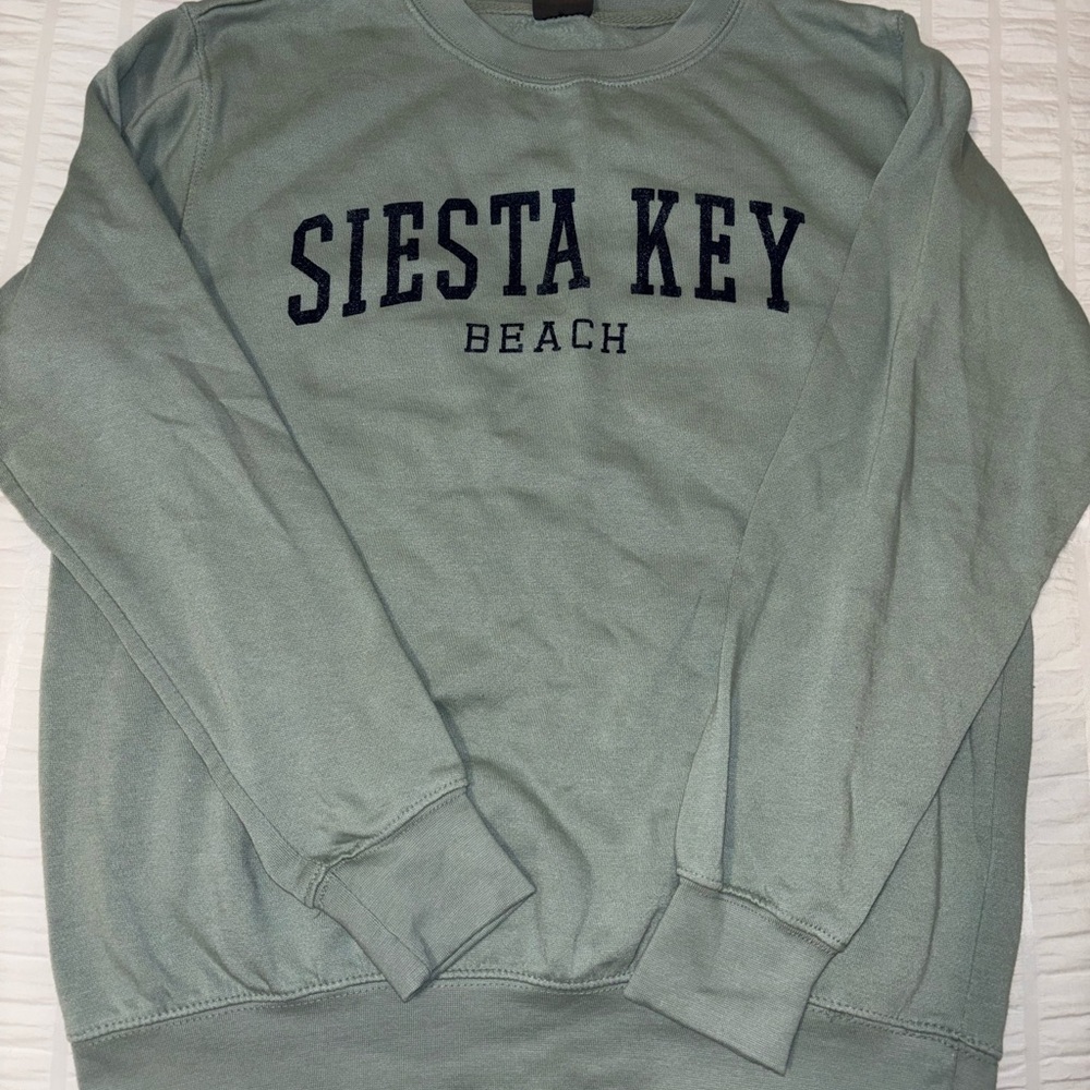 olive green crewneck